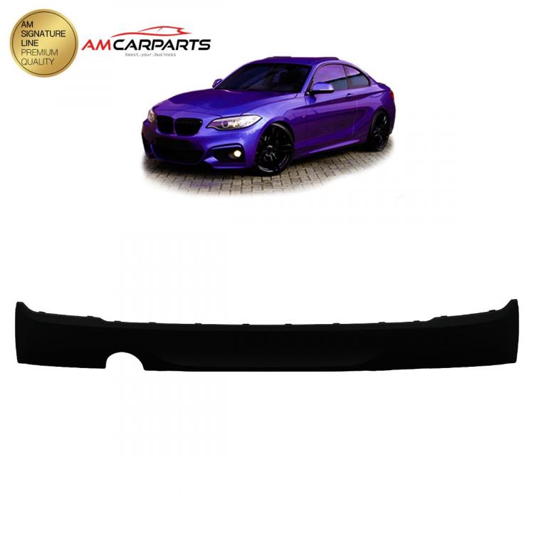 Upgrade Sport Design Heck Diffusor passend für BMW 2er F22 / F23 Coupe / Cabrio 13-21 Matt schwarz