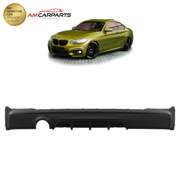Upgrade Sport Design Heck Diffusor passend für BMW 2er F22 / F23 Coupe / Cabrio 13-21 Matt schwarz