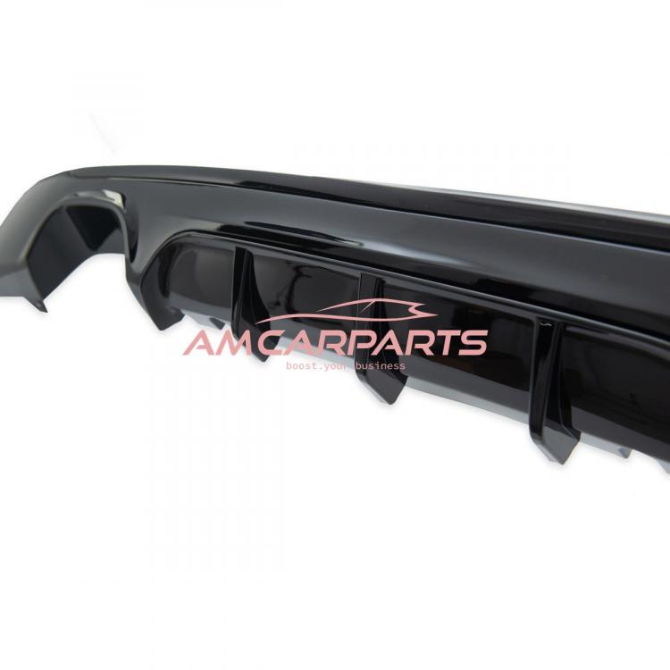 Upgrade Sport Design Heck Diffusor passend für BMW 2er F22 / F23 Coupe / Cabrio 14-21 Hochglanz schwarz