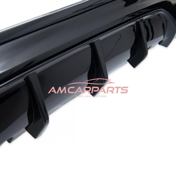 Upgrade Sport Design Heck Diffusor passend für BMW 2er F22 / F23 Coupe / Cabrio 14-21 Hochglanz schwarz