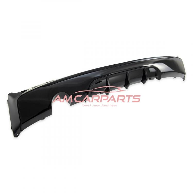 Upgrade Sport Design Heck Diffusor passend für BMW 2er F22 / F23 Coupe / Cabrio 14-21 Hochglanz schwarz