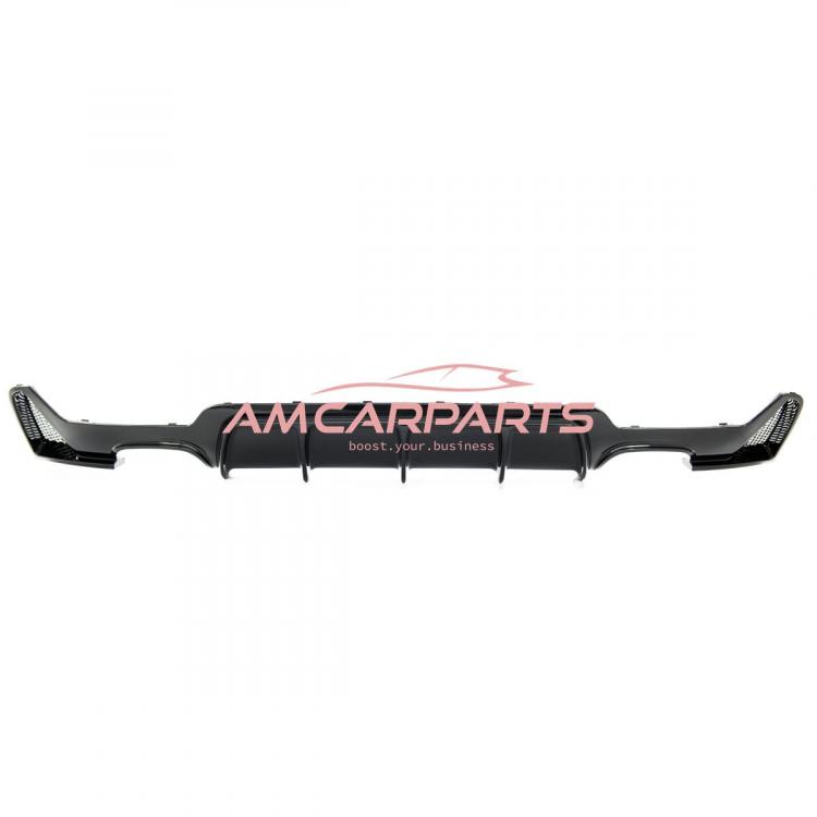 Upgrade Sport Design Heck Diffusor passend für BMW 4er F32 / F33 / F36 Coupe / Cabrio / Gran Coupe 13+ Hochglanz schwarz