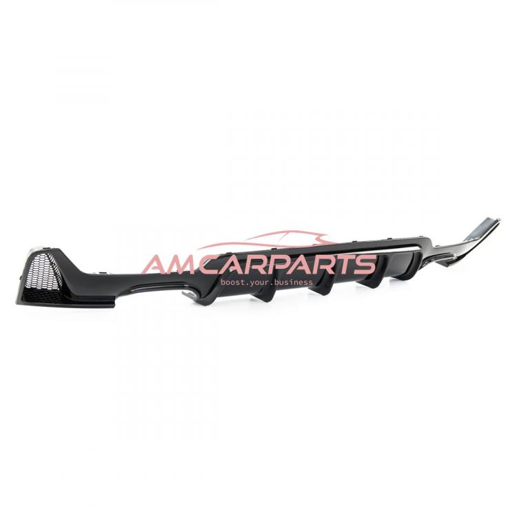 Upgrade Sport Design Heck Diffusor passend für BMW 4er F32 / F33 / F36 Coupe / Cabrio / Gran Coupe 13+ Hochglanz schwarz