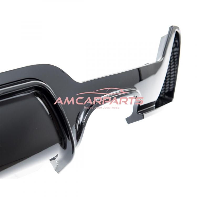 Upgrade Sport Design Heck Diffusor passend für BMW 4er F32 / F33 / F36 Coupe / Cabrio / Gran Coupe 13+ Hochglanz schwarz