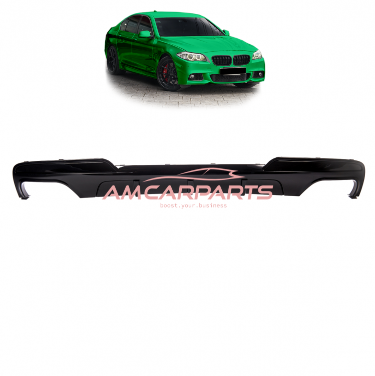 Upgrade Sport Design Heck Diffusor passend für BMW 5er F10 / F11 Limousine / Touring 09-16 Hochglanz schwarz