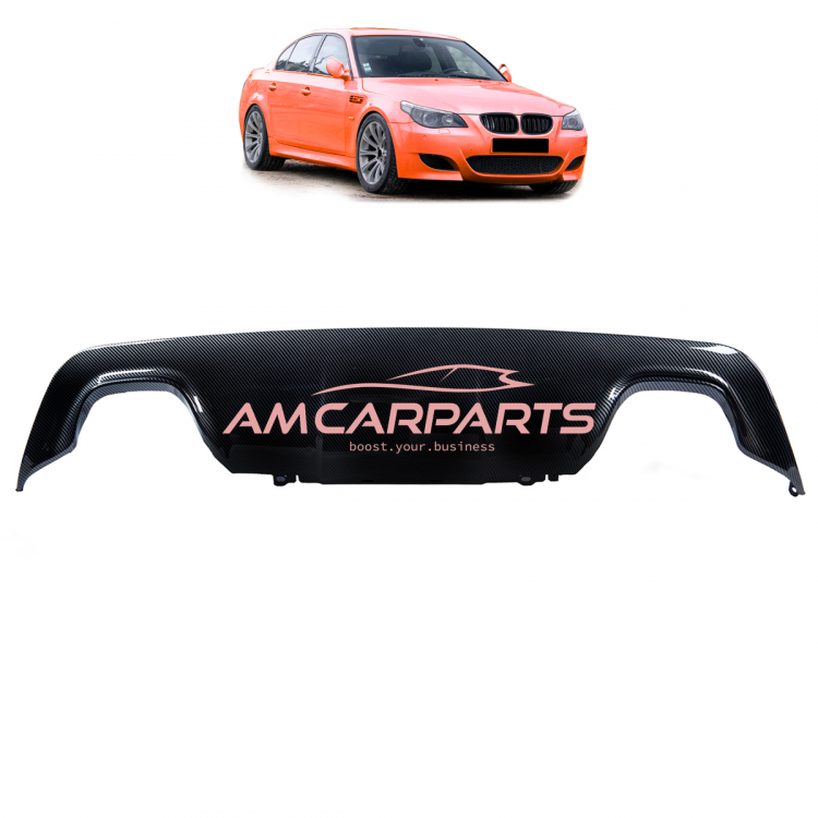 Upgrade Sport Design Heck Diffusor passend für BMW 5er E60 / E61 Limousine / Touring 01-10 Carbon-Optik