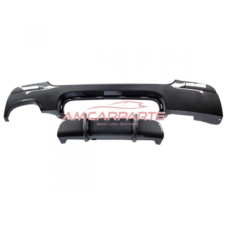 Preview: Upgrade Sport Design Heck Diffusor passend für BMW 3er E92 / E93 Coupe / Cabrio 06-13 Carbon-Optik