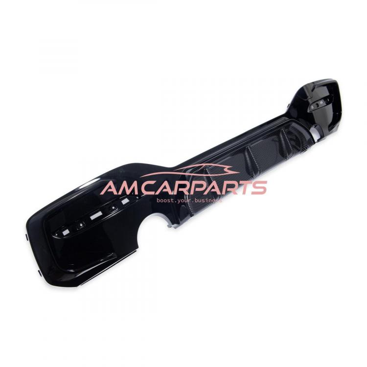 Preview: Upgrade Sport Design Heck Diffusor passend für BMW 1er F20 / F21 Facelift 15-19 Carbon-Optik / Hochglanz schwarz