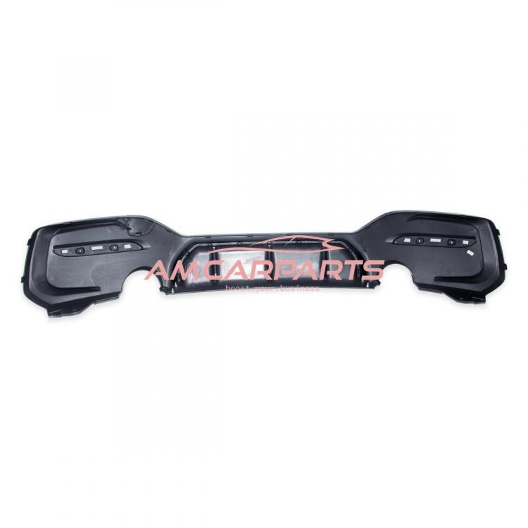 Upgrade Sport Design Heck Diffusor passend für BMW 1er F20 / F21 Facelift 15-19 Carbon-Optik / Hochglanz schwarz