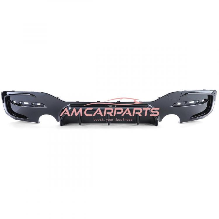 Preview: Upgrade Sport Design Heck Diffusor passend für BMW 1er F20 / F21 Facelift 15-19 Hochglanz schwarz