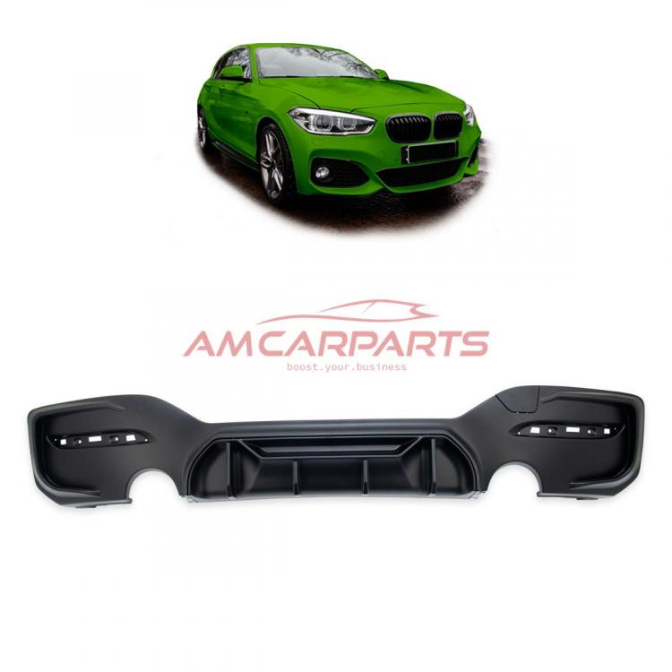 Upgrade Sport Design Heck Diffusor passend für BMW 1er F20 / F21 Facelift 15-19 Matt schwarz