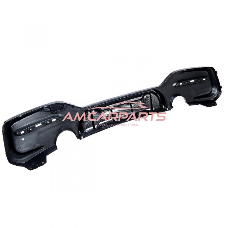 Upgrade Sport Design Heck Diffusor passend für BMW 1er F20 / F21 Facelift 15-19 Carbon-Optik / Hochglanz schwarz