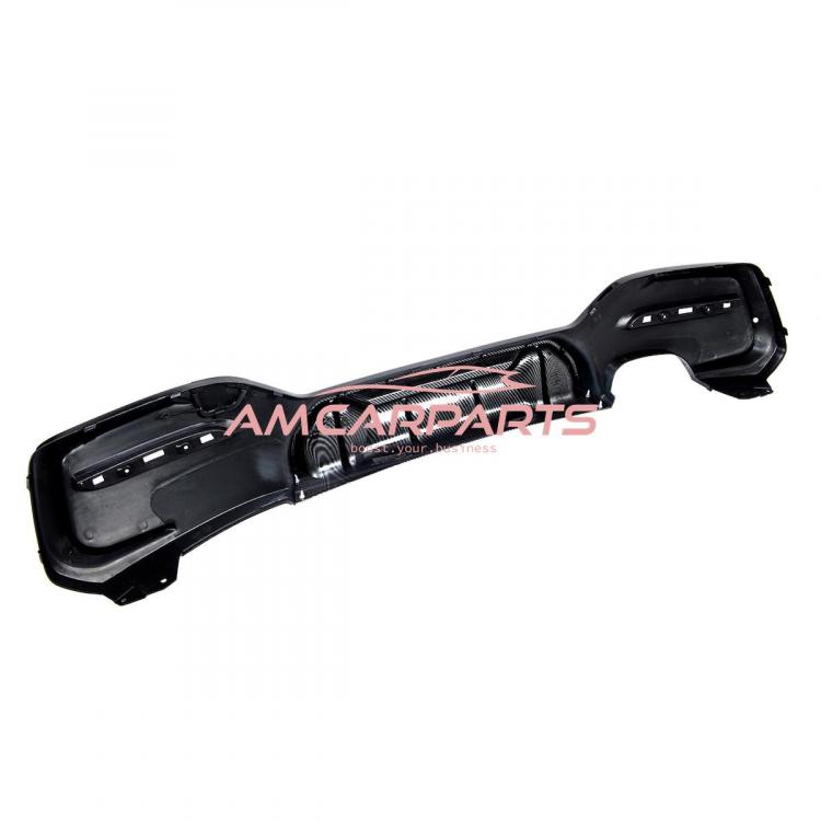 Upgrade Sport Design Heck Diffusor passend für BMW 1er F20 / F21 Facelift 15-19 Carbon-Optik / Hochglanz schwarz