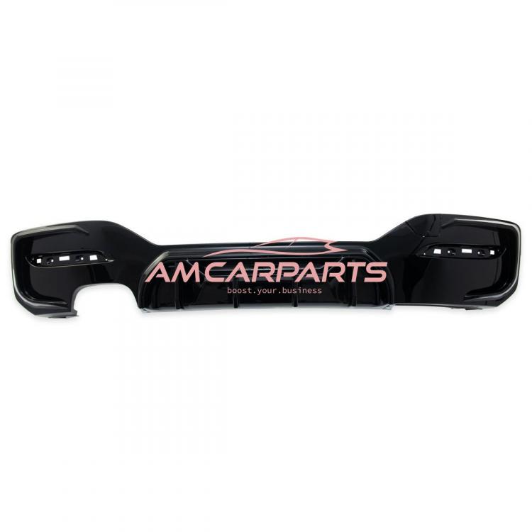 Upgrade Sport Design Heck Diffusor passend für BMW 1er F20 / F21 Facelift 15-19 Hochglanz schwarz