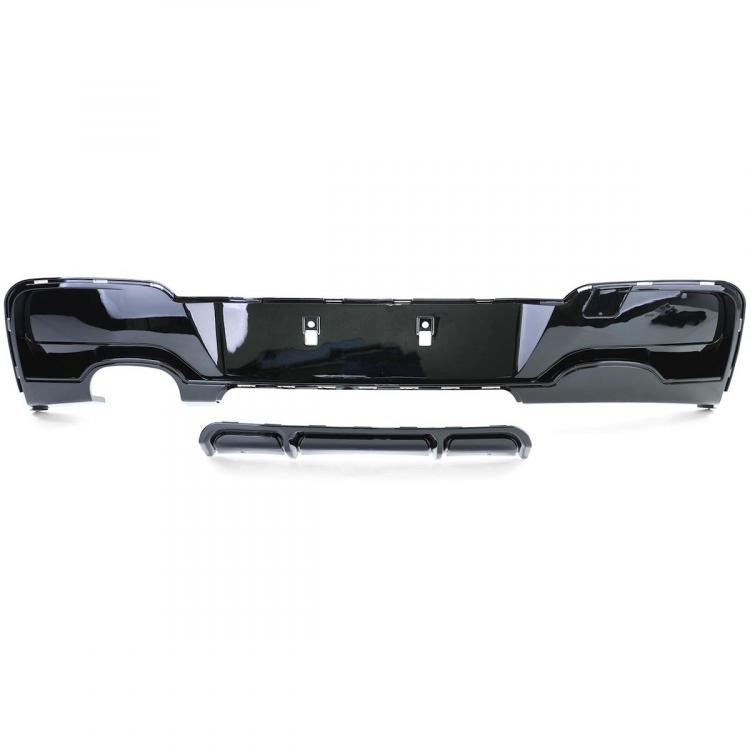 Upgrade Sport Design Heck Diffusor passend für BMW 1er F20 / F21 Vor-Facelift 11-15 Hochglanz schwarz