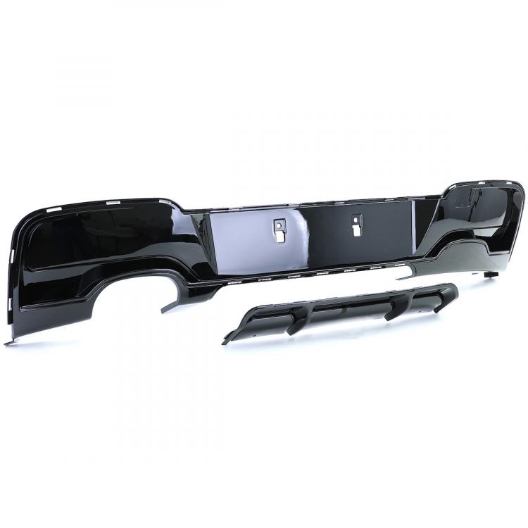 Preview: Upgrade Sport Design Heck Diffusor passend für BMW 1er F20 / F21 Vor-Facelift 11-15 Hochglanz schwarz