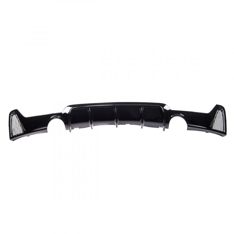 Upgrade Sport Design Heck Diffusor passend für BMW 4er F32 / F33 / F36 Coupe / Cabrio / Gran Coupe 13-20 Hochglanz schwarz