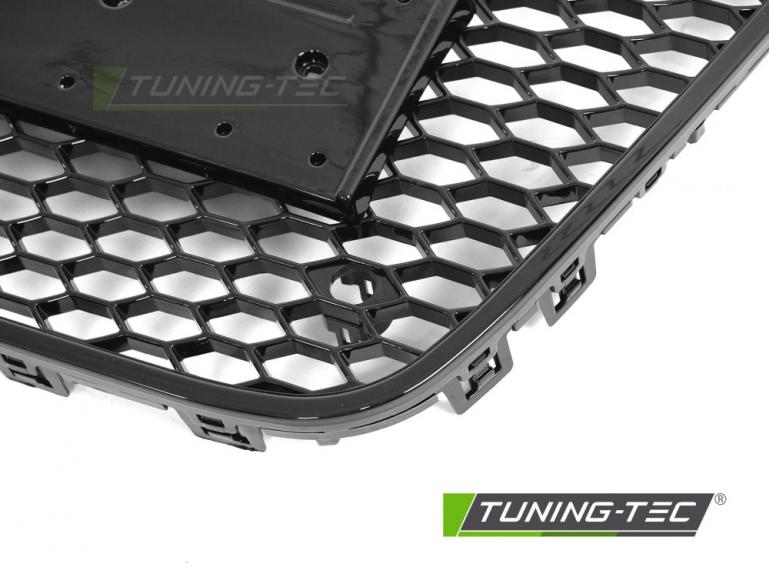Preview: Upgrade Design Wabengitter Sportgrill / Kühlergrill für Audi A6 4G (C7) 10-14 Hochglanz schwarz