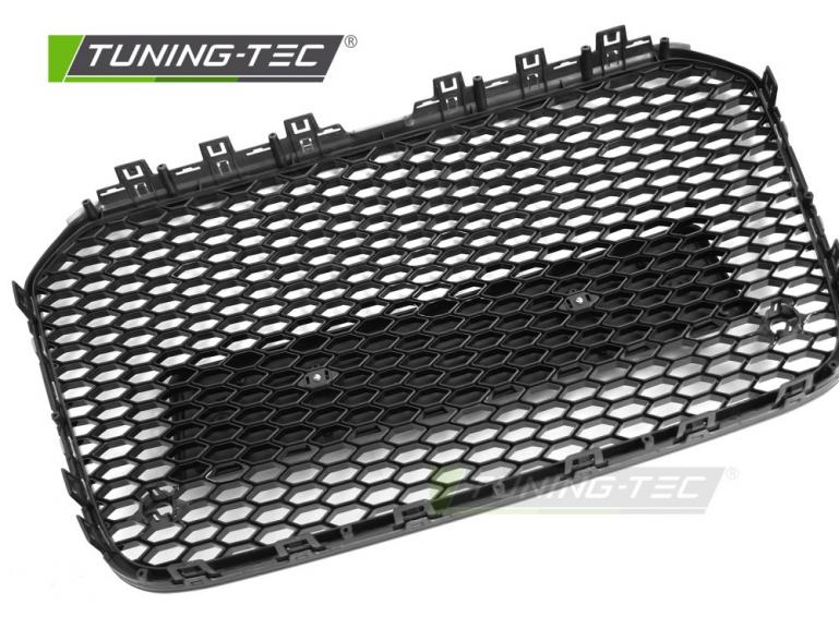 Upgrade Design Wabengitter Sportgrill / Kühlergrill für Audi A6 4G (C7) 10-14 Hochglanz schwarz