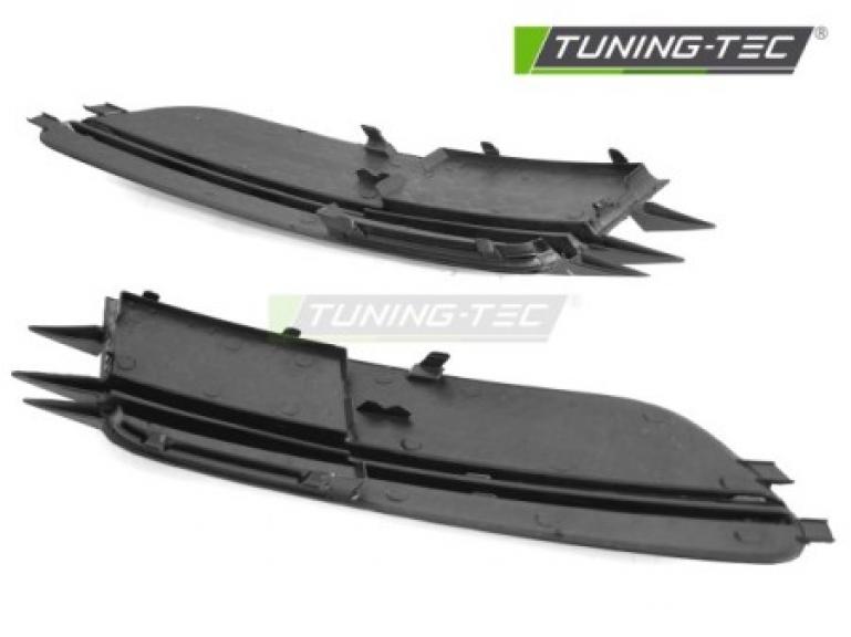 Preview: Upgrade Lufteinlassblenden / Nebelscheinwerfer-Blenden für Audi A6 C7 (4G) Hochglanz schwarz in Wabendesign