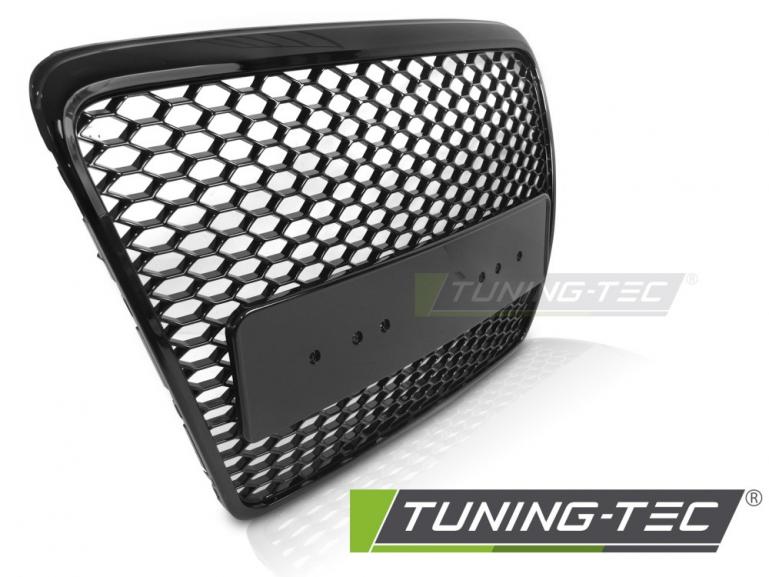 Upgrade Sportgrill / Kühlergrill für Audi A6 C6 (4F) Facelift 09-11 Hochglanz schwarz in Wabendesign