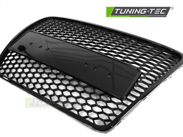 Preview: Upgrade Sportgrill / Kühlergrill für Audi A6 C6 (4F) Facelift 09-11 Hochglanz schwarz in Wabendesign