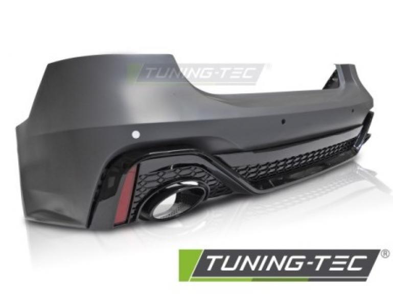 Upgrade Sport Design Heckstoßstange für Audi A7 C8 18-23 Lim.+ Sportback inkl. Zubehör in Hochglanz schwarz