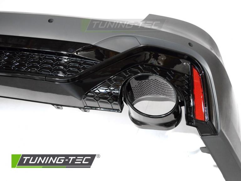 Preview: Upgrade Sport Design Heckstoßstange für Audi A7 C8 18-23 Lim.+ Sportback inkl. Zubehör in Hochglanz schwarz