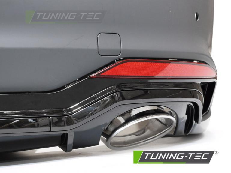 Preview: Upgrade Sport Design Heckstoßstange für Audi A5 F5 16-18 inkl. Zubehör in Hochglanz schwarz