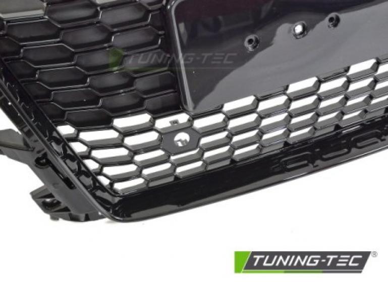 Preview: Upgrade Sportgrill / Kühlergrill für Audi TT 8S Coupe/Cabrio/Roadster 14-18 Hochglanz Schwarz in Wabendesign