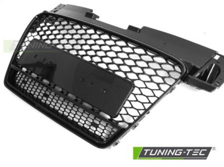 Preview: Upgrade Design Sportgrill / Kühlergrill für Audi TT 8J Coupe/Roadster 06-14 Hochglanz schwarz in Wabenoptik