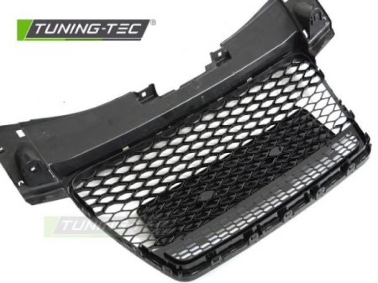 Upgrade Design Sportgrill / Kühlergrill für Audi TT 8J Coupe/Roadster 06-14 Hochglanz schwarz in Wabenoptik