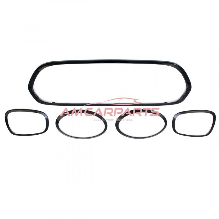 "Blackshine" Upgrade Rahmen/Blenden Set für Grill / Scheinwerfer / Rückleuchten für Mini Cooper F55/F56/F57 13-20