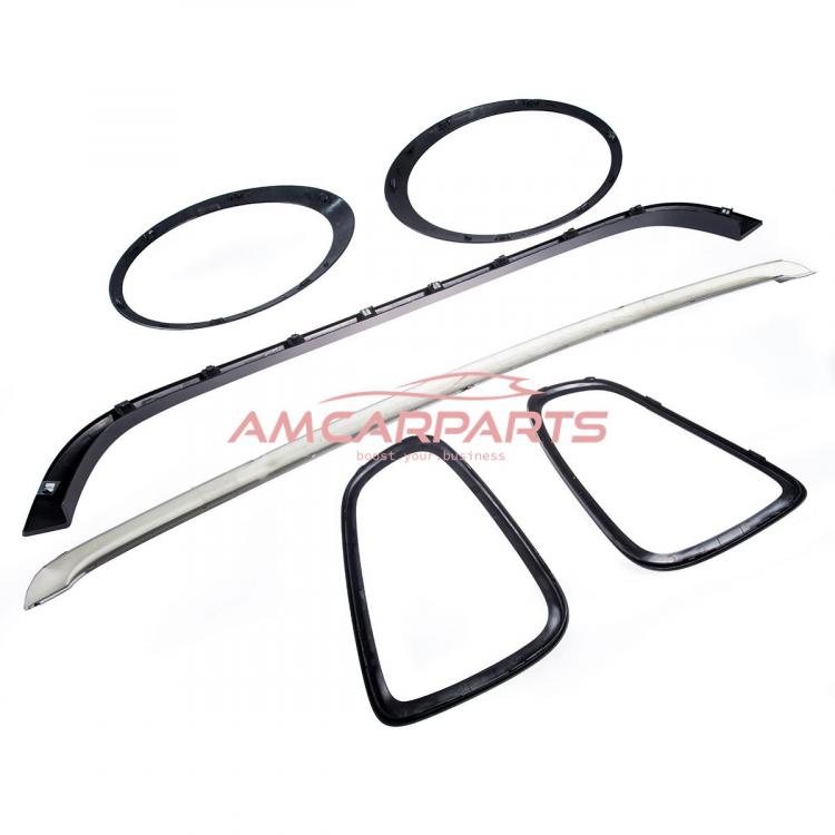 "Blackshine" Upgrade Rahmen/Blenden Set für Grill / Scheinwerfer / Rückleuchten für Mini Cooper R56 / R57 06-13 Hochglanz-schwarz