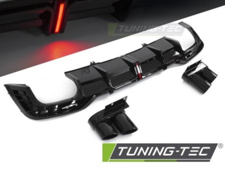 Upgrade Design Heck Diffusor für Audi A5 F5 19-23 Hochglanz schwarz