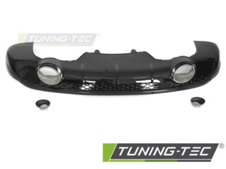 Preview: Upgrade Sport Design Heck Diffusor für Audi Q5 (8R) Facelift 12-16 Hochglanz-schwarz + Chrom Blenden