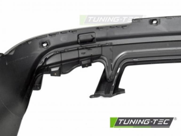 Preview: Upgrade Design Heck Diffusor für Audi Q7 (4L) 05-15 Matt-schwarz + Chrom Blenden