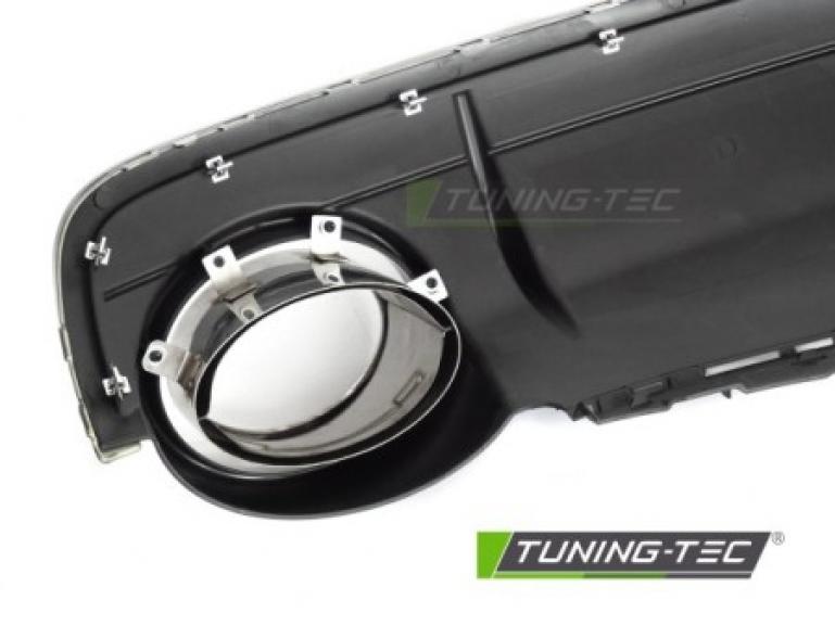 Preview: Upgrade Sport Design Heck Diffusor für Audi Q7 (4M) 15-19 Hochglanz-schwarz + Chrom Blenden