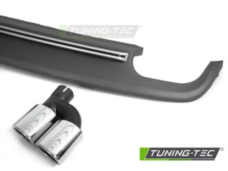 Preview: Upgrade Design Heck Diffusor für Audi A5 8T Coupe / Cabrio 11-16 Schwarz-matt / Silber