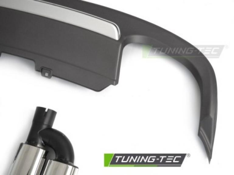 Upgrade Design Heck Diffusor für Audi A5 8T Coupe / Cabrio 11-16 Schwarz-matt / Silber