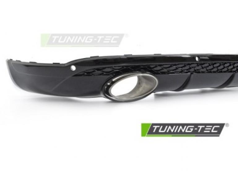 Preview: Upgrade Sport Design Heck Diffusor für Audi Q5 (8R) Facelift 12-16 Hochglanz-schwarz + Chrom Blenden