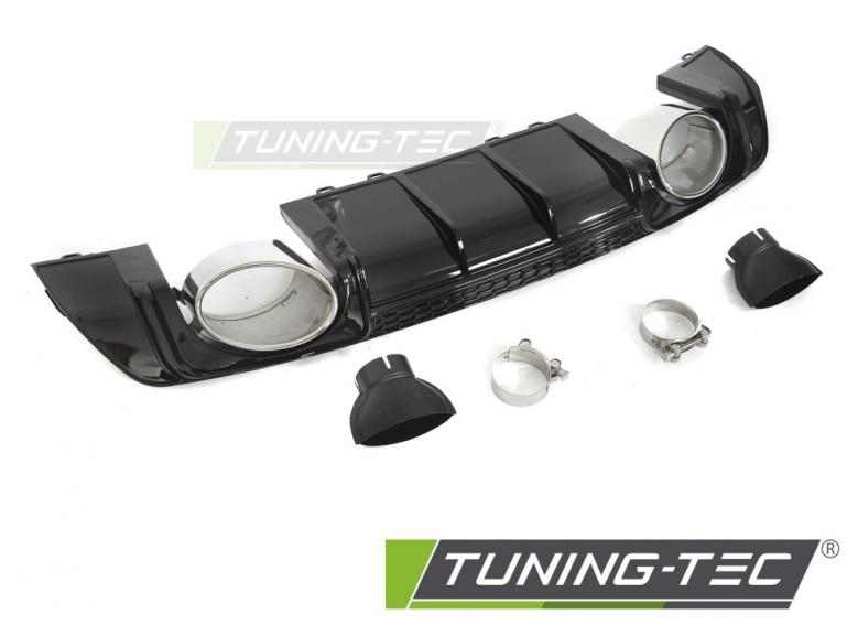 Upgrade Sport Design Heck Diffusor für Audi TT 8S 14-18 Hochglanz schwarz