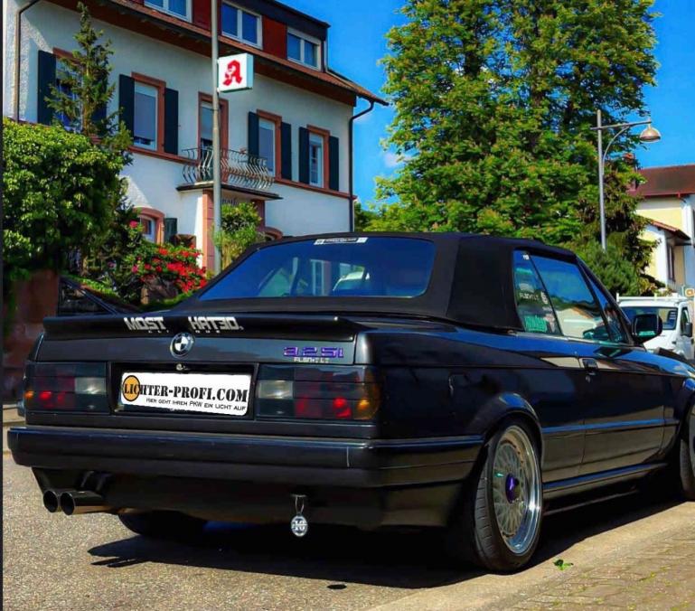 Exklusiv Classic-Sport Design Rückleuchten passend für BMW 3er E30 Facelift Limo, 2-Türer (Coupe), Cabrio, Touring 87-94 schwarz