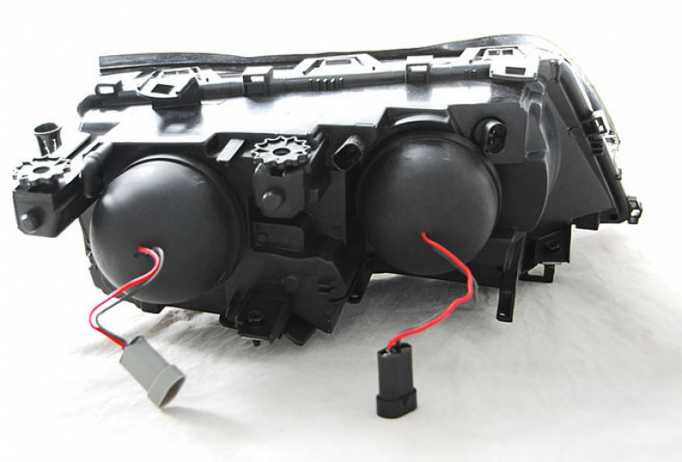 Upgrade Scheinwerfer links für BMW 3er E46 Lim./Touring/Coupe/Cabrio 01-05 schwarz