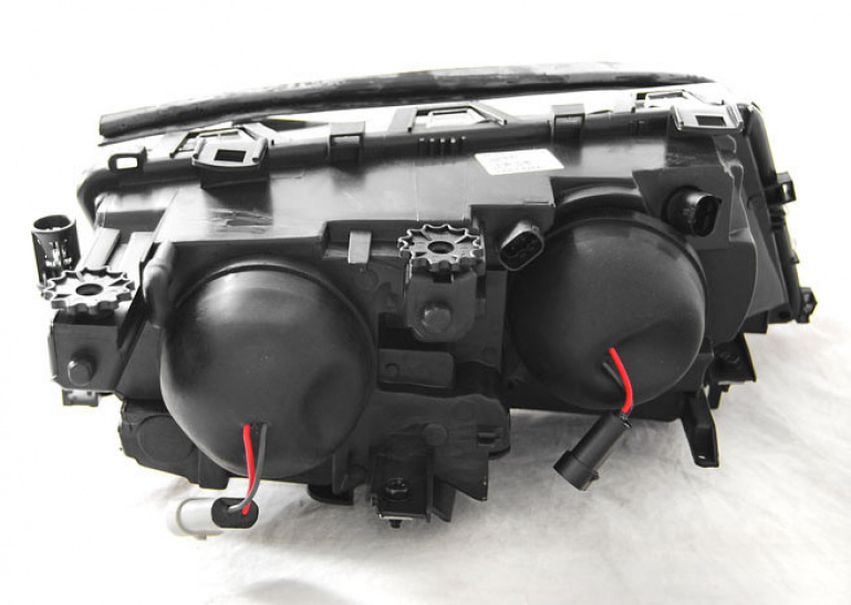 Upgrade Klarglas Scheinwerfer Links BMW 3er E46 Coupe/Cabrio 01-03 Schwarz