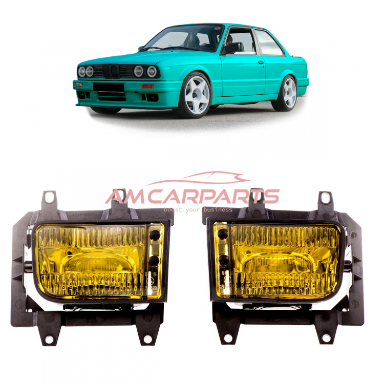Upgrade Design Nebelscheinwerfer BMW 3er E30 Facelift ab 88-91 gelb