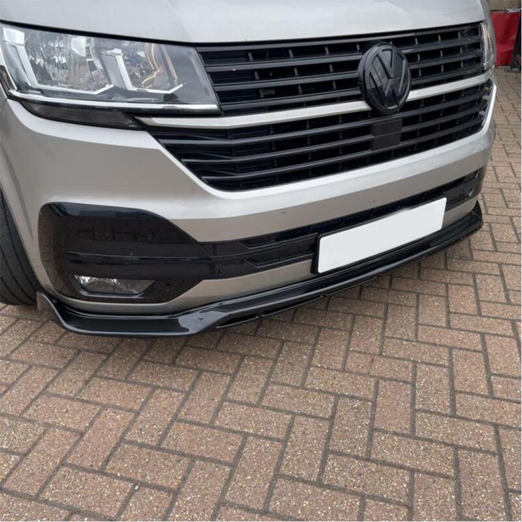 "Upgrade-Bus" Frontspoiler / Lippe V3 für VW T6.1 Transporter / Caravelle / Multivan 19-23 Hochglanz schwarz mit ABE
