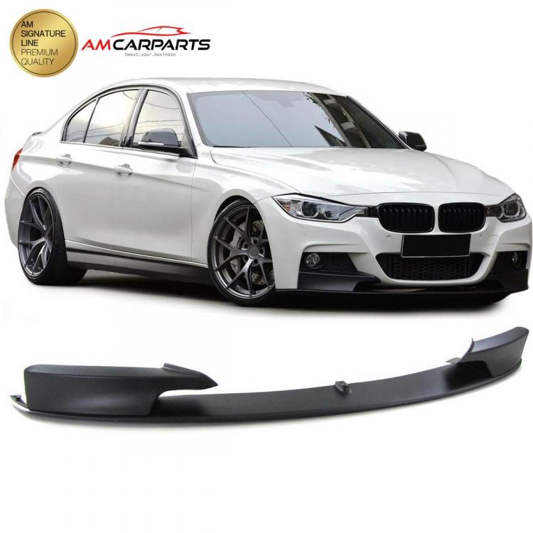 Upgrade Sport Design Frontspoilerlippe / Frontspoiler passend für BMW 3er (F30) Limousine (F31) Touring 2012-2018 mattschwarz