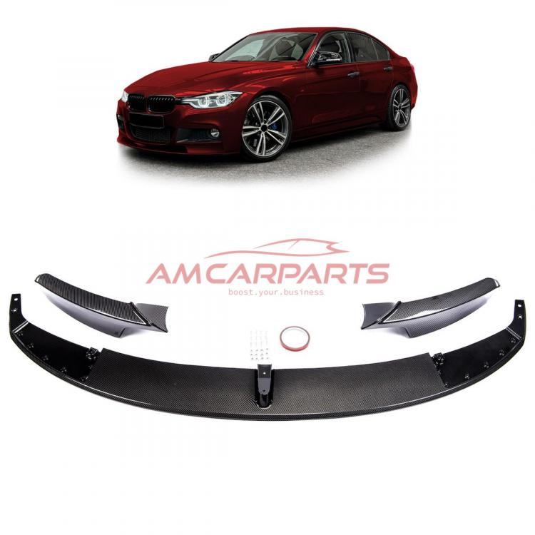 Upgrade Sport Design Frontspoilerlippe / Frontspoiler passend für BMW 3er (F30) Limousine (F31) Touring 2012-2018 Carbon-Optik