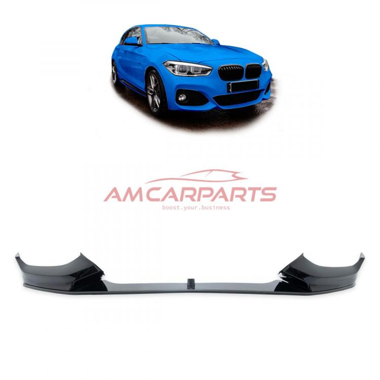 Upgrade Sport Design Frontspoilerlippe / Frontspoiler passend für BMW 1er (F20 / F21) Schrägheck, Facelift 2015-2019 schwarz hochglanz
